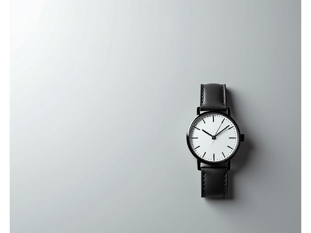 Sleek, modern minimalist watch on a subtly textured dark background