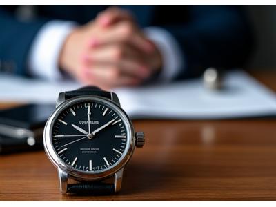 Businessman closing a deal, wearing a distinguished watch