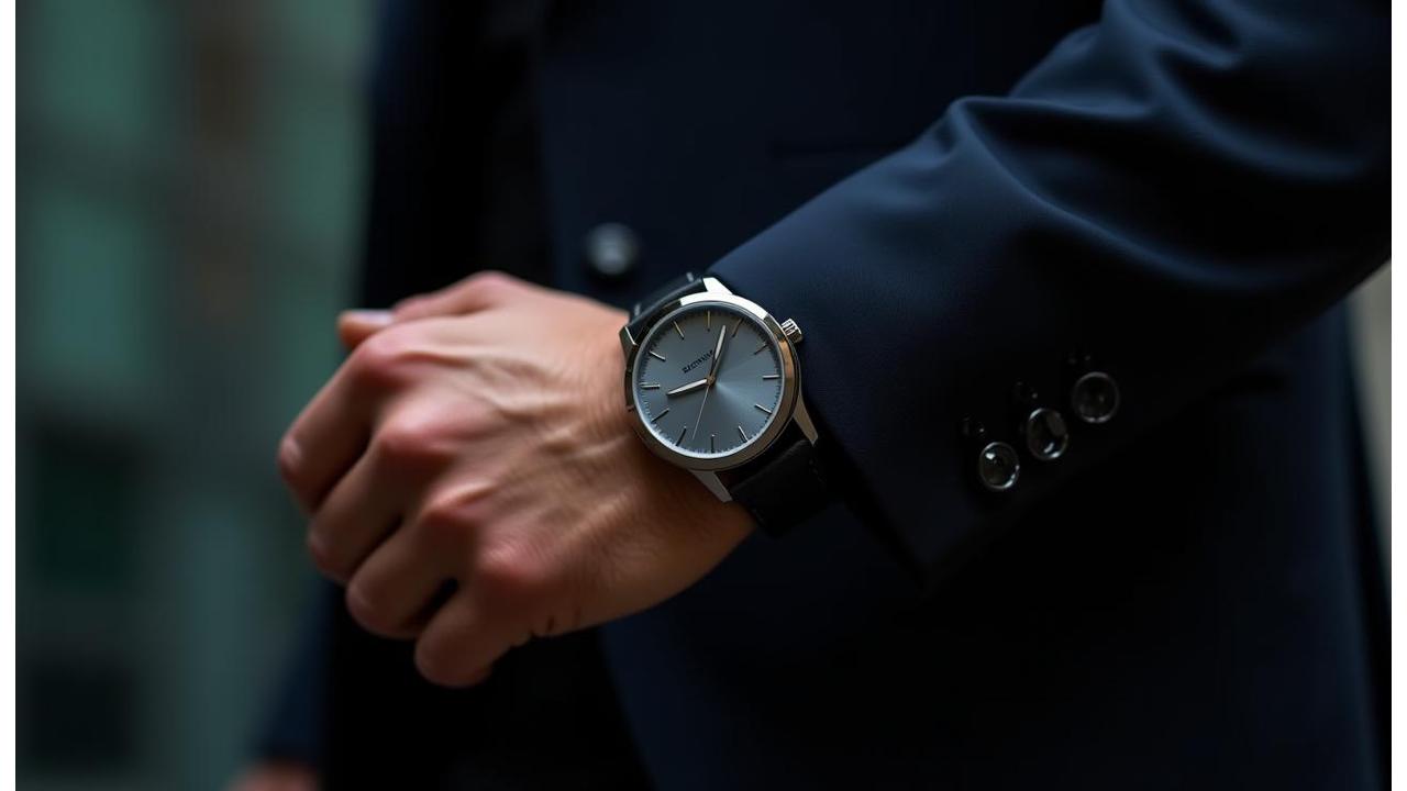 Close-up of a large, stylish men's watch on a wrist, showcasing its commanding presence